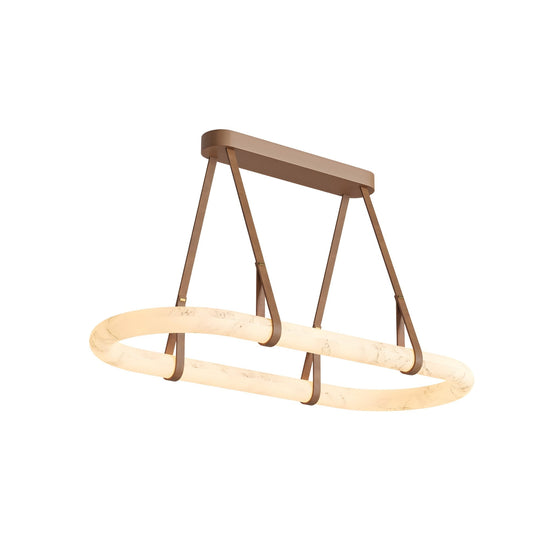 Cintura LED Small Alabaster Floating Pendant Light - Soft White