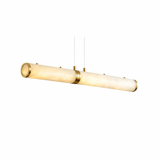 Oria LED Linear Alabaster Chandelier 1m - Brass