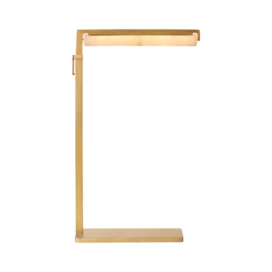 Linea LED Alabaster Table Lamp - Brushed Brass