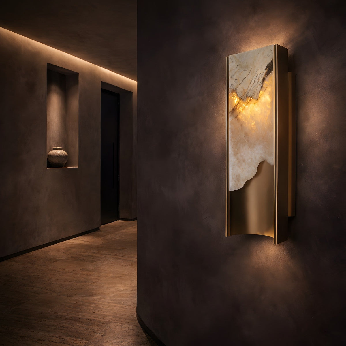 Caelith 1 Light Carved Alabaster Wall Light