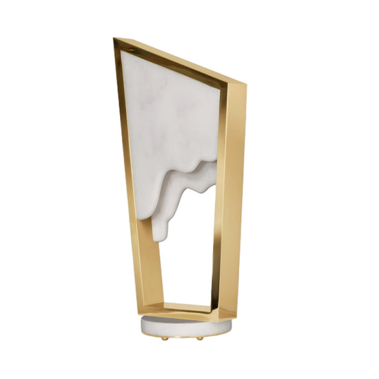 Atria LED Alabaster Table Lamp - Brushed Brass