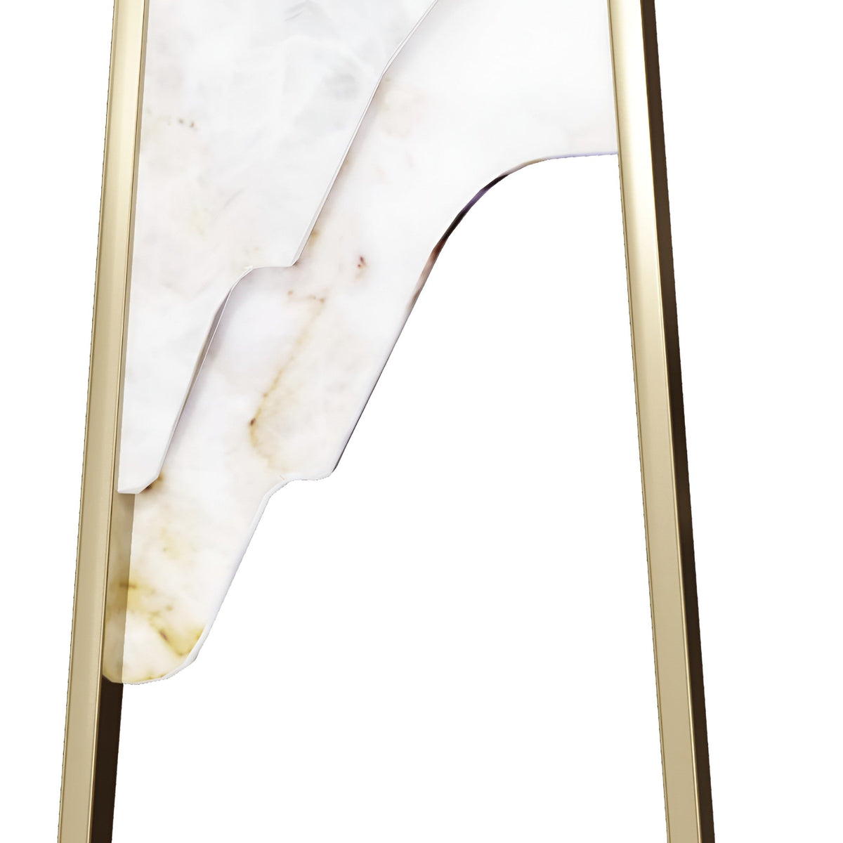 Atria Small LED Alabaster Floor Lamp - Brushed Brass