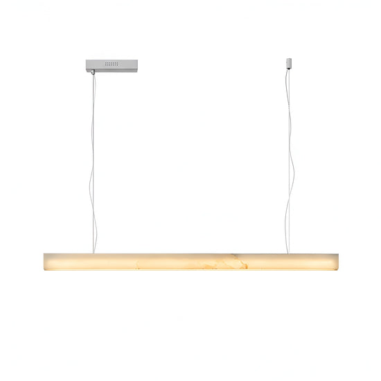 Alba Large Alabaster Linear Chandelier - Soft White