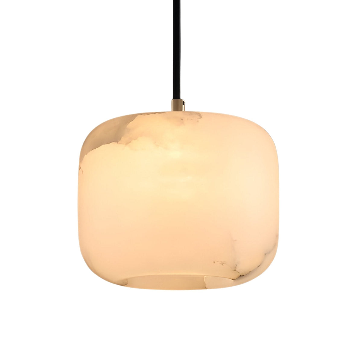 Calvex Small Rounded Alabaster Pendant Light - Soft White