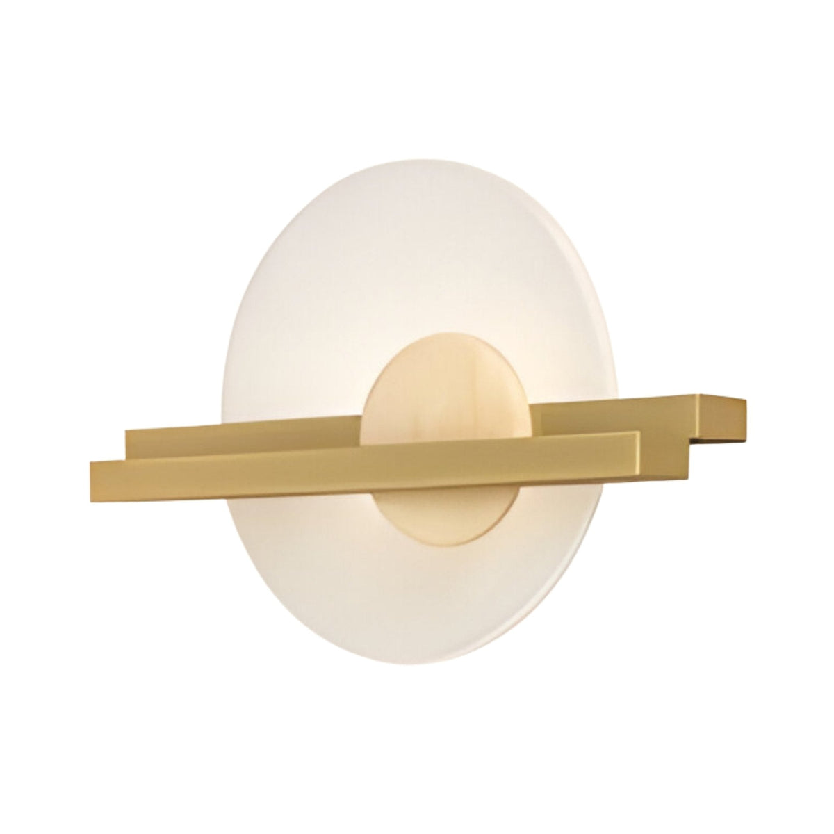 Elyra LED Alabaster Wall Light - Brushed Brass