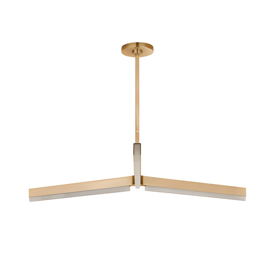 Elvaris LED Radial Alabaster Chandelier - Brushed Brass