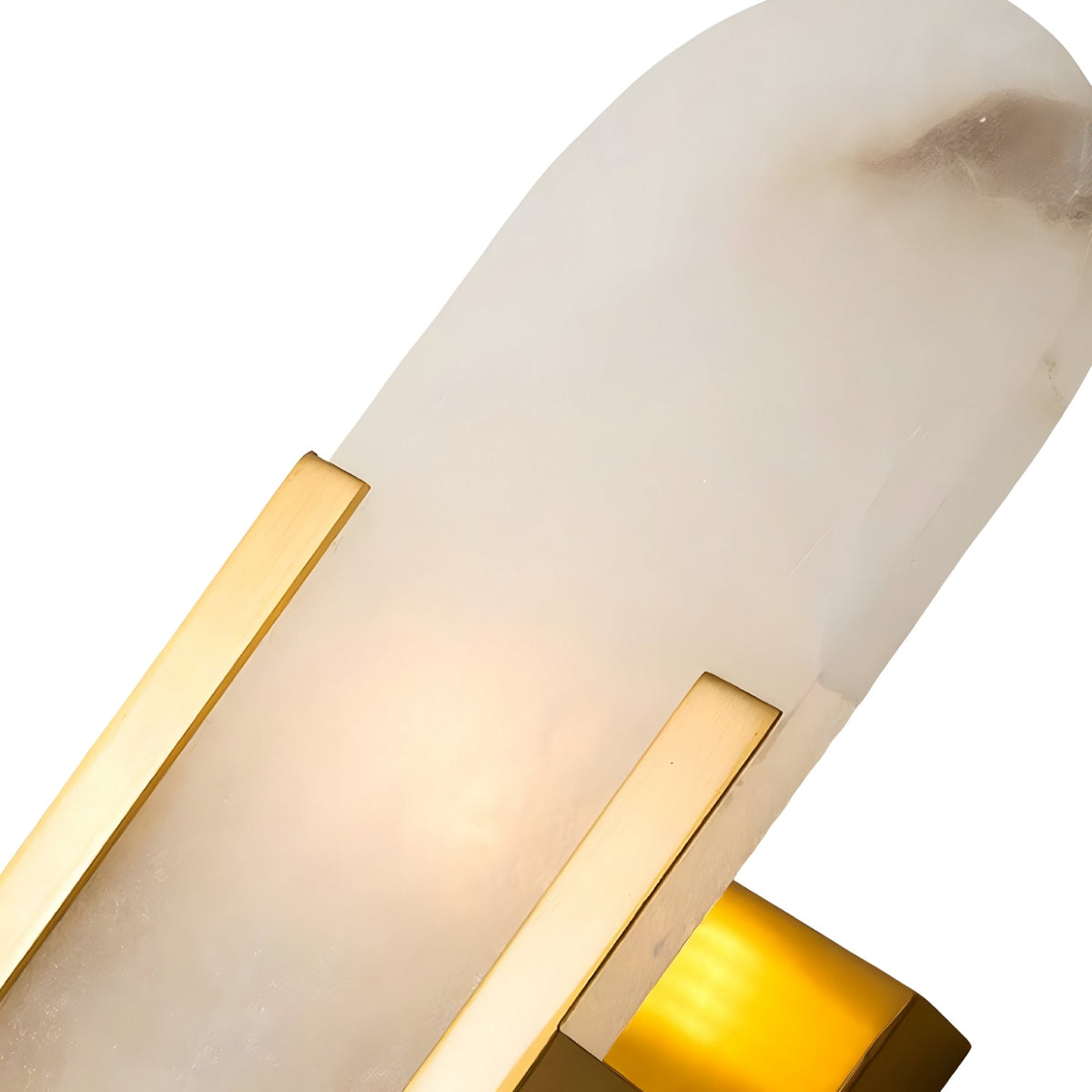 Lirone Alabaster Capsule Wall Light 500mm - Brass