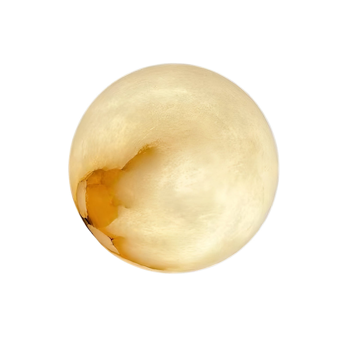 Alviora Small Circular Alabaster Wall Light - Soft White & Brass
