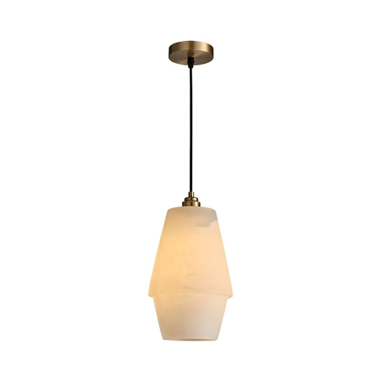 Bellorin Alabaster Pendant Light - Soft White & Brushed Brass