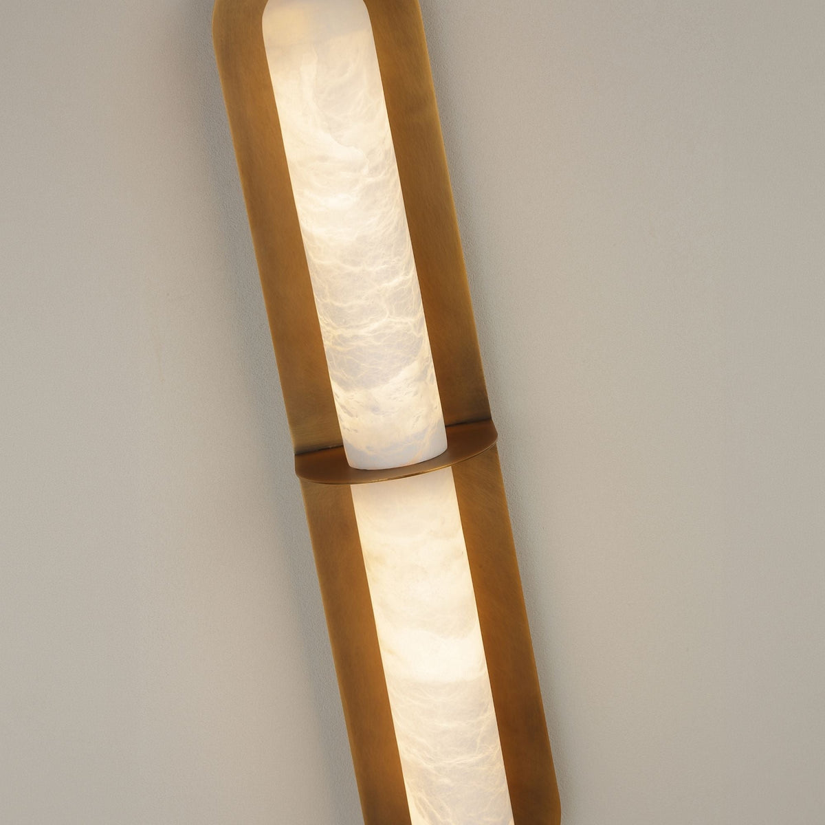 Eliora LED Alabaster Wall Light - Brushed Brass
