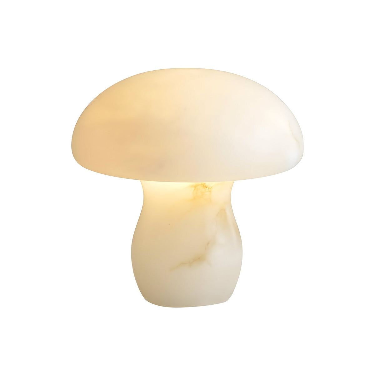 Morfia Small Mushroom Alabaster Table Lamp - Soft White