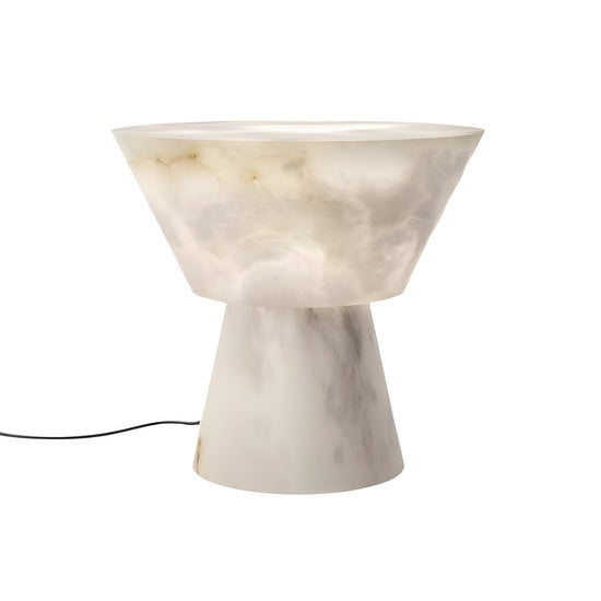Calyrix LED Small Flared Alabaster Table Lamp - Soft White