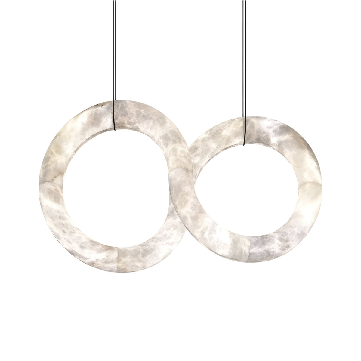 Serava LED Alabaster Loop Pendant Light - Soft White