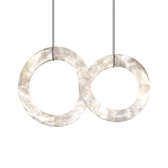 Serava LED Alabaster Loop Pendant Light - Soft White