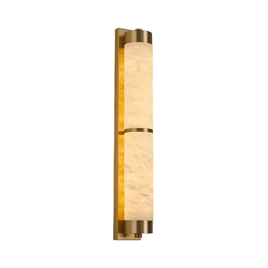 Arelis LED Linear Alabaster Wall Light - Brushed Brass