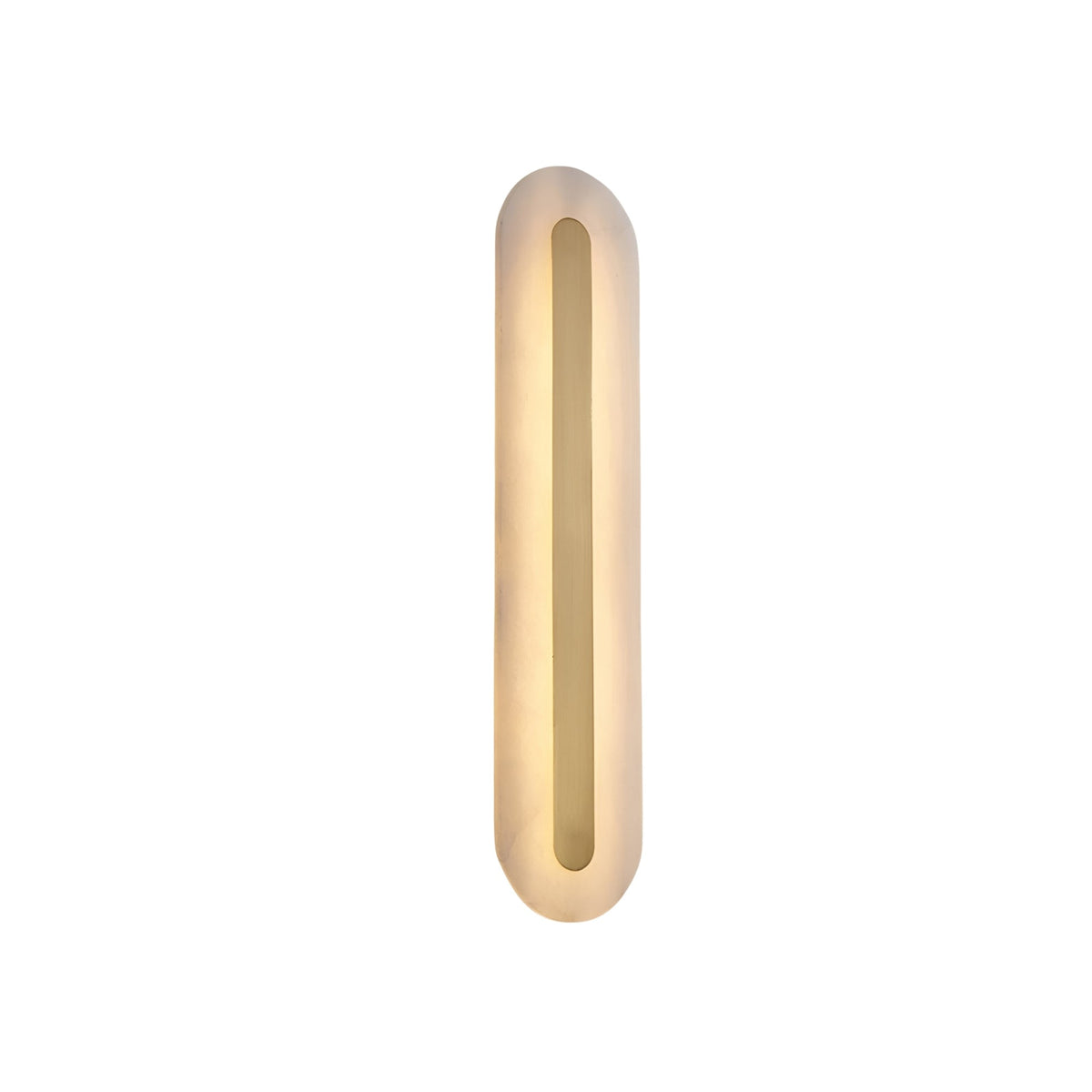Averra LED Alabaster Wall Light Medium - Soft White & Brass