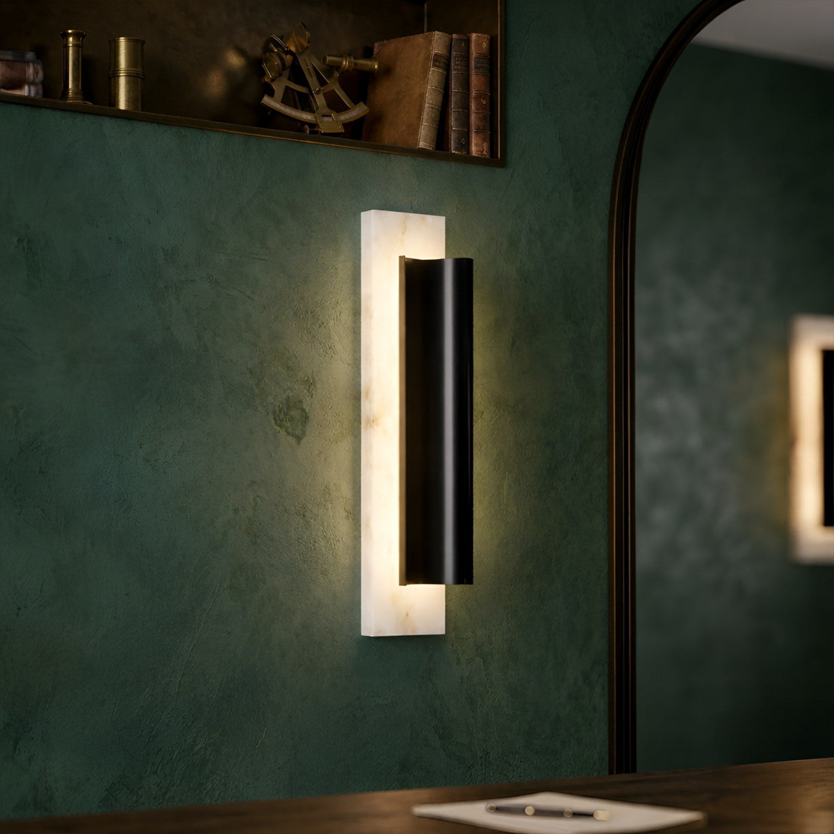 Velorin LED Alabaster Wall Light