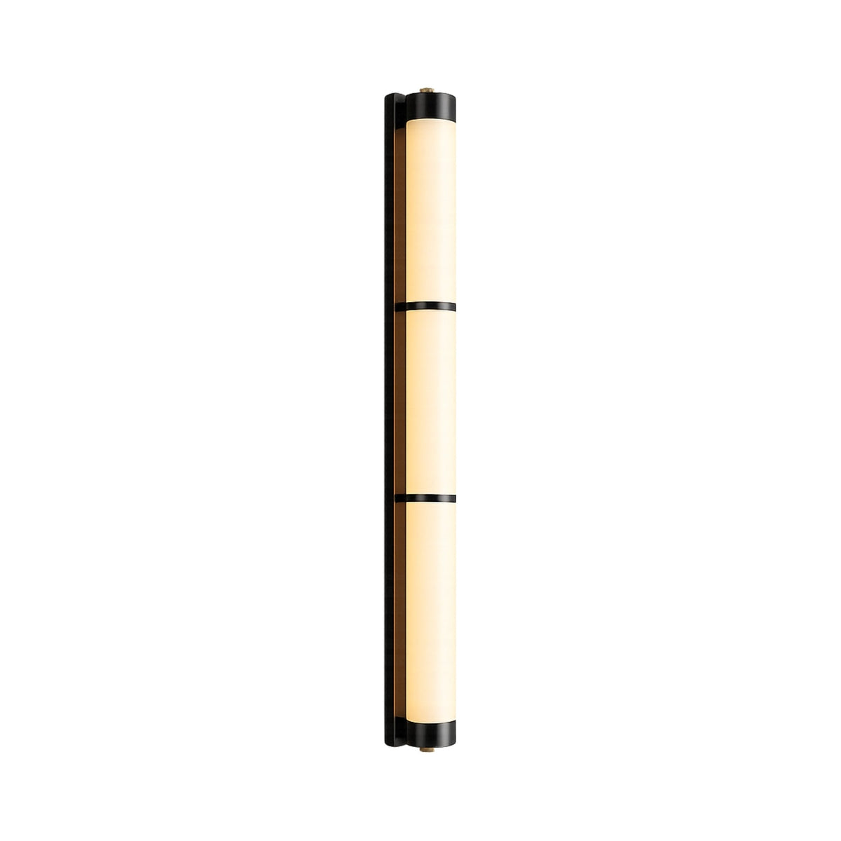 Arelis LED Linear Alabaster Wall Light - Black & Soft White