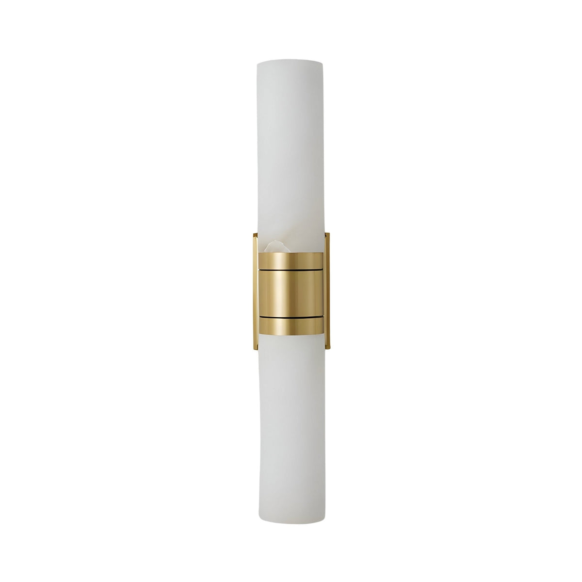 Velaris 2 Light Double Alabaster Wall Light - Brushed Brass