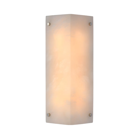Auralis 1 Light Alabaster Wall Light - Soft White