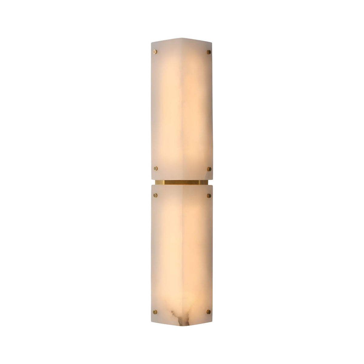 Auralis 2 Light Double Alabaster Wall Light - Soft White