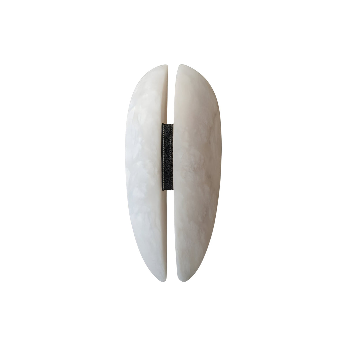 Majorae Small Split Alabaster LED Wall Light - Matte Black