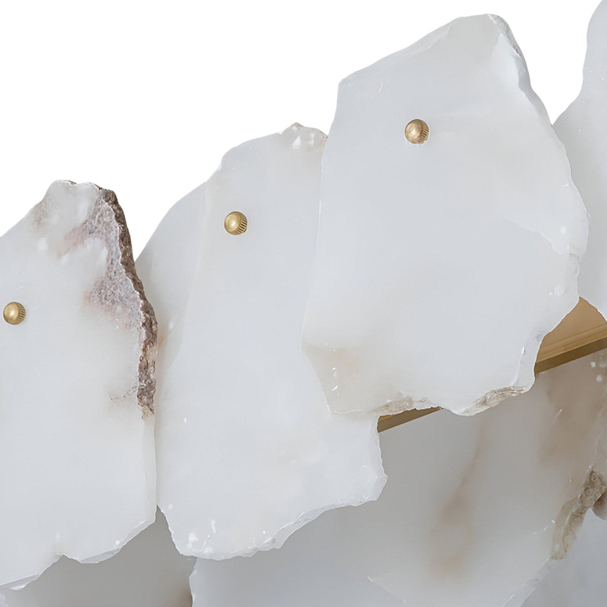 Marvion LED Petal Alabaster Chandelier 600mm - Brushed Brass