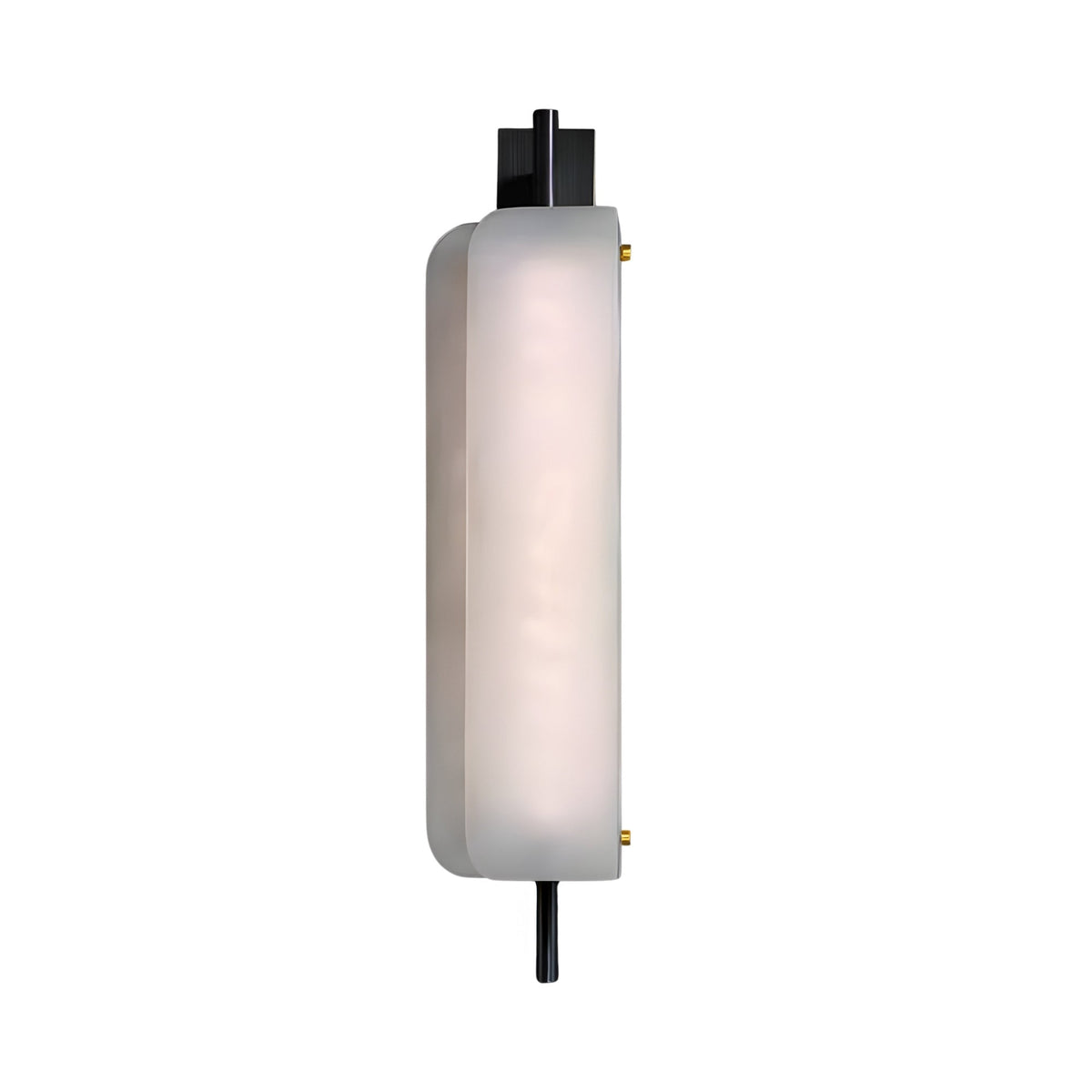 Velisse LED Vertical Alabaster Wall Light - Soft White & Black