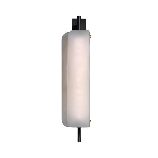 Velisse LED Vertical Alabaster Wall Light - Soft White & Black