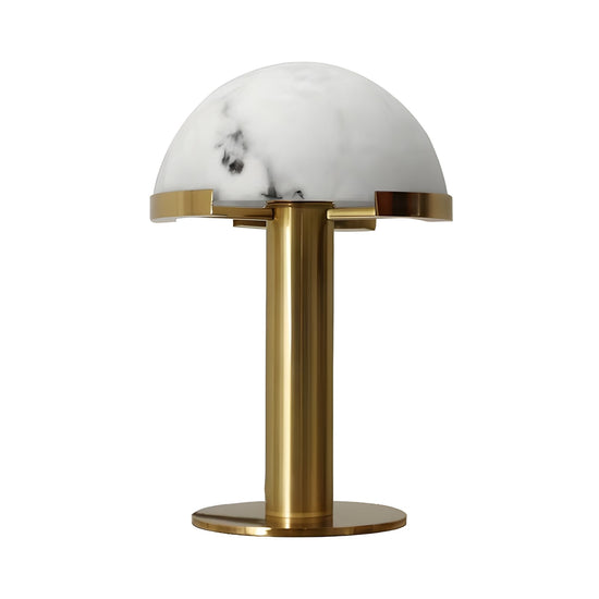 Noctelis Alabaster Dome Table Lamp - Brushed Brass