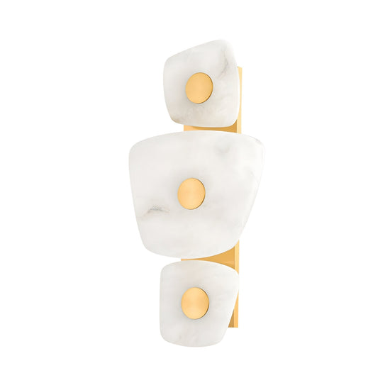 Calyra LED Alabaster Wall Light - Brass & Soft White