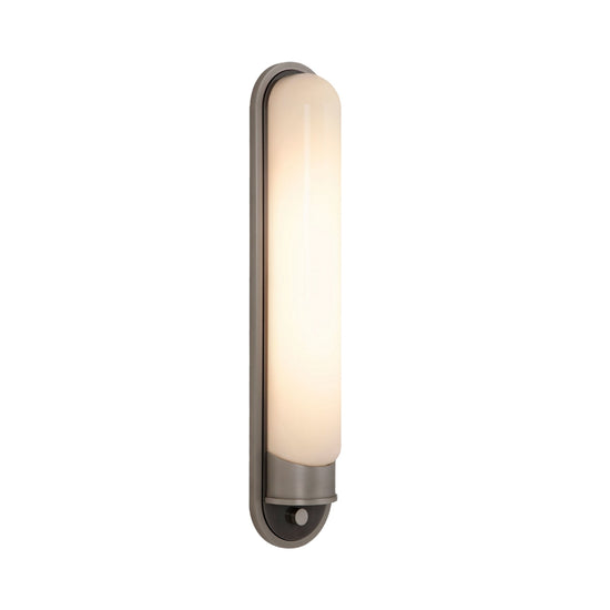 Lunaris LED Vertical Alabaster Wall Light - Black & Soft White