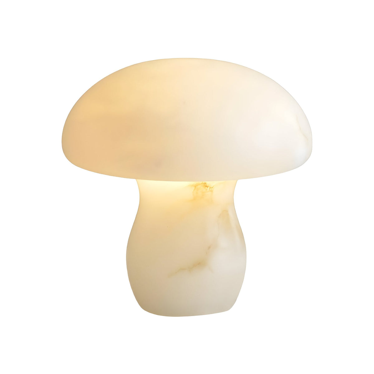 Morfia Mushroom Alabaster Table Lamp - Soft White