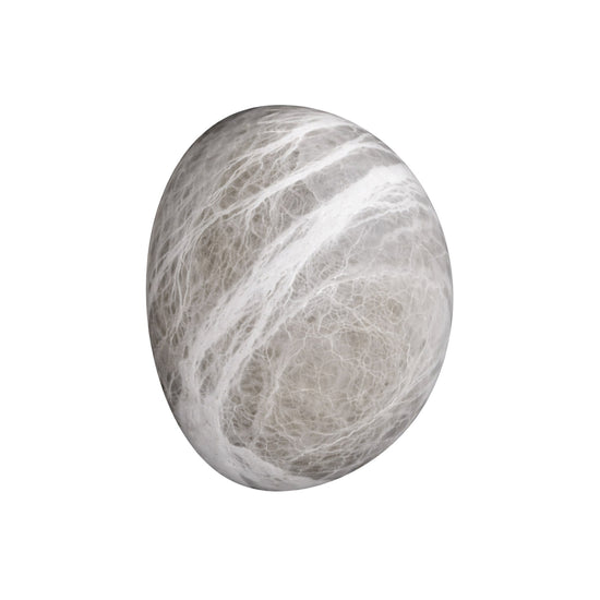 Orvani LED Small Round Alabaster Wall Light - Soft White