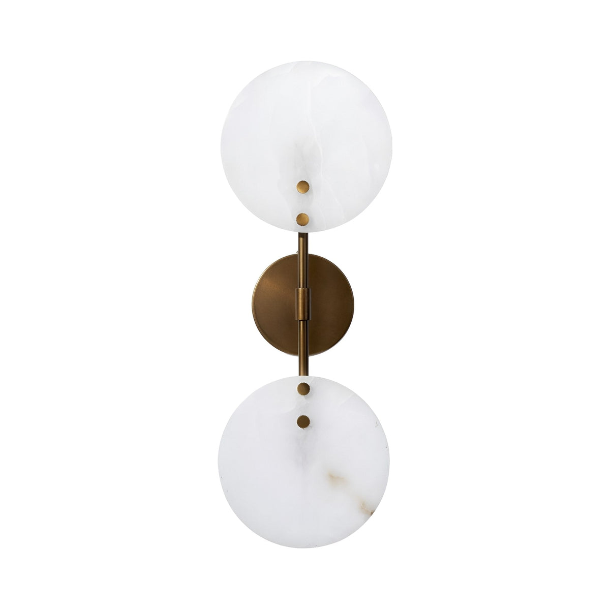 Althia LED Alabaster Wall Light - Brushed Brass & Soft White