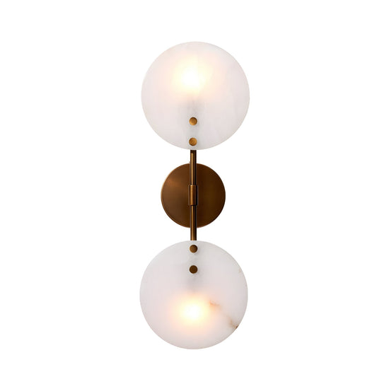 Althia LED Alabaster Wall Light - Brushed Brass & Soft White