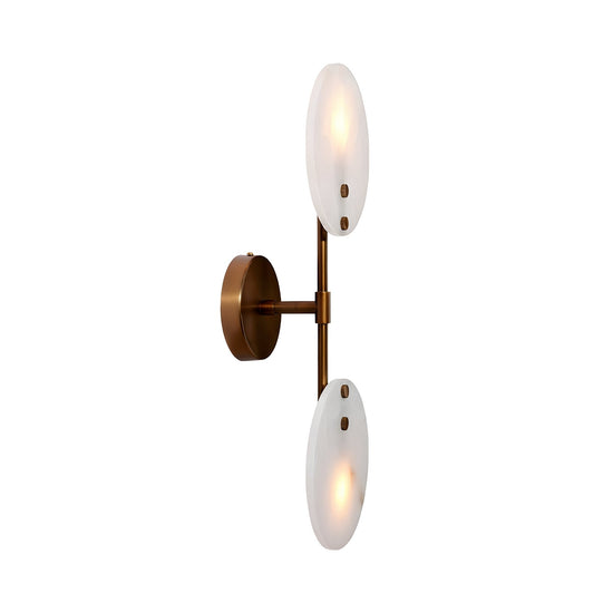 Althia LED Alabaster Wall Light - Brushed Brass & Soft White