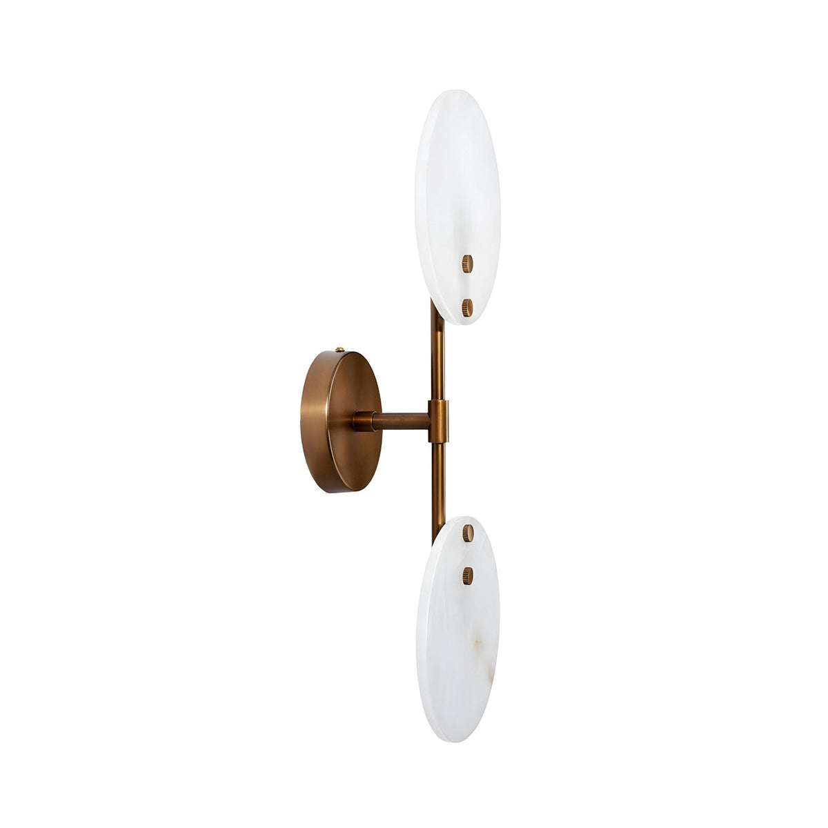 Althia LED Alabaster Wall Light - Brushed Brass & Soft White