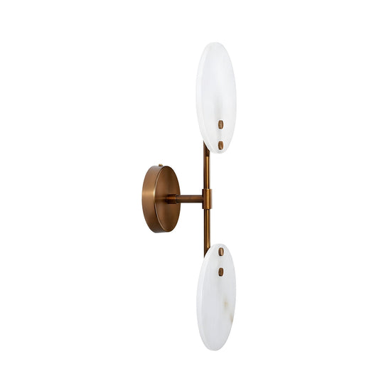 Althia LED Alabaster Wall Light - Brushed Brass & Soft White