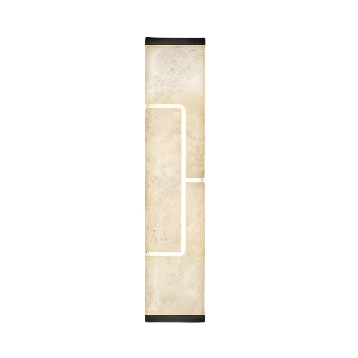 Eryndor LED Alabaster Wall Light - Matt Black & Soft White