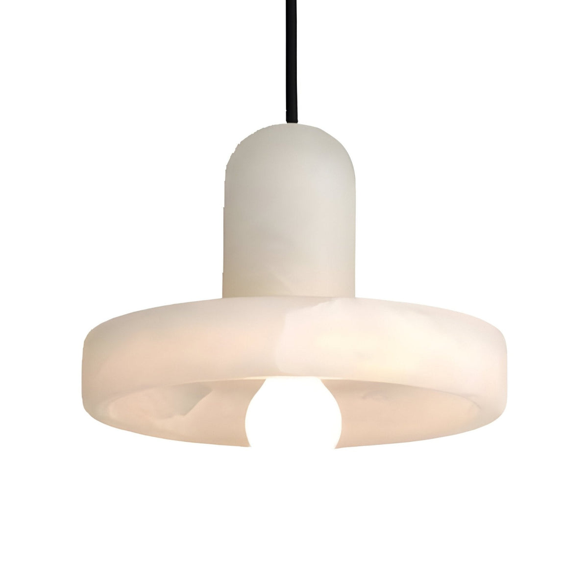 Ophira Large Disc Alabaster Pendant Light - Soft White