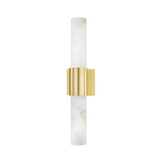 Fiora LED Alabaster Wall Light - Brushed Brass