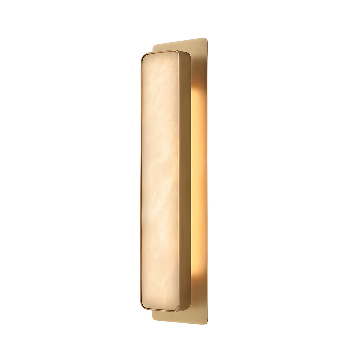 Astrielle LED Vertical Alabaster Wall Light - Brushed Brass