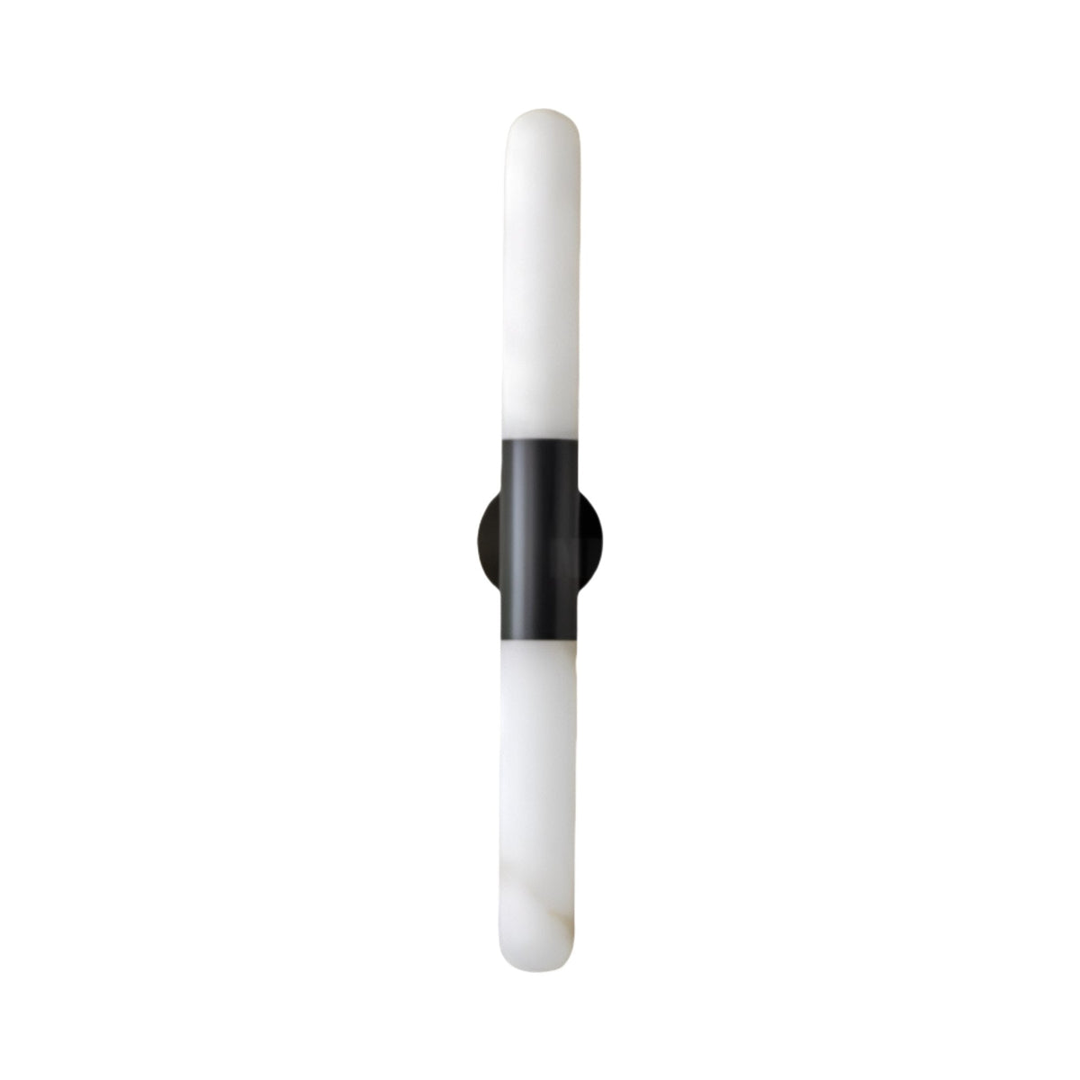 Averin LED Alabaster Wall Light - Matte Black
