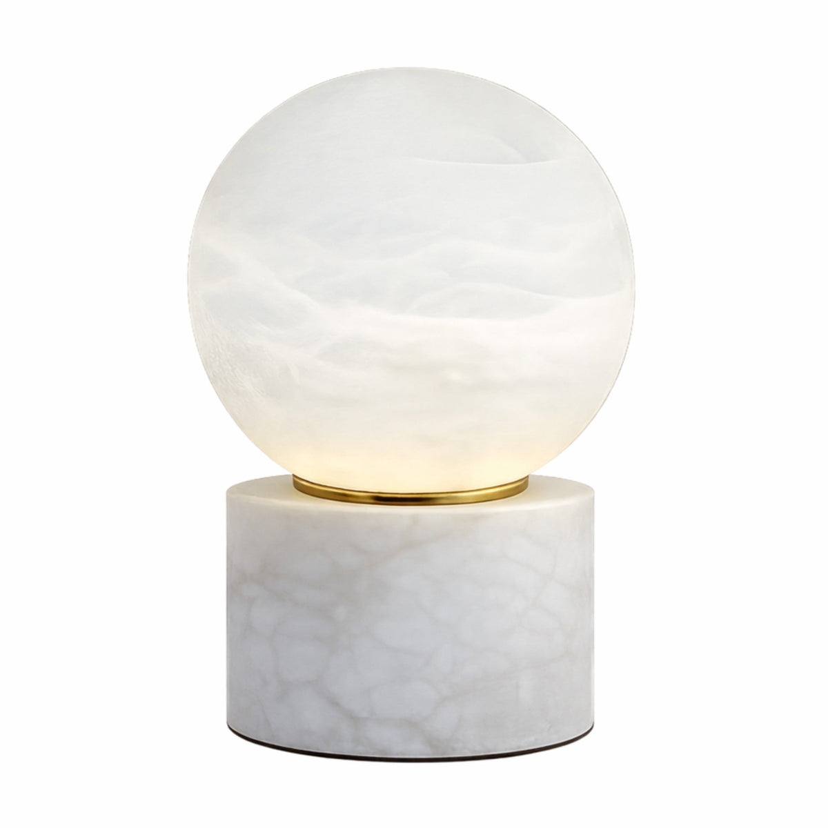 Aurion LED Alabaster Globe Table Lamp - Soft White