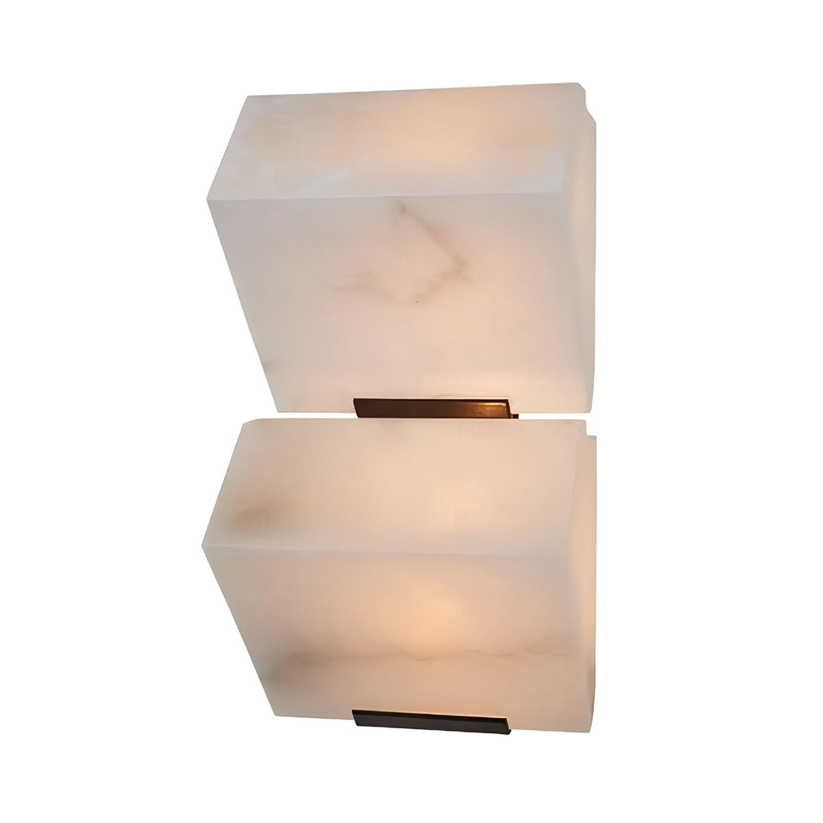 Glorina LED Stacked Alabaster Wall Light Small - Soft White