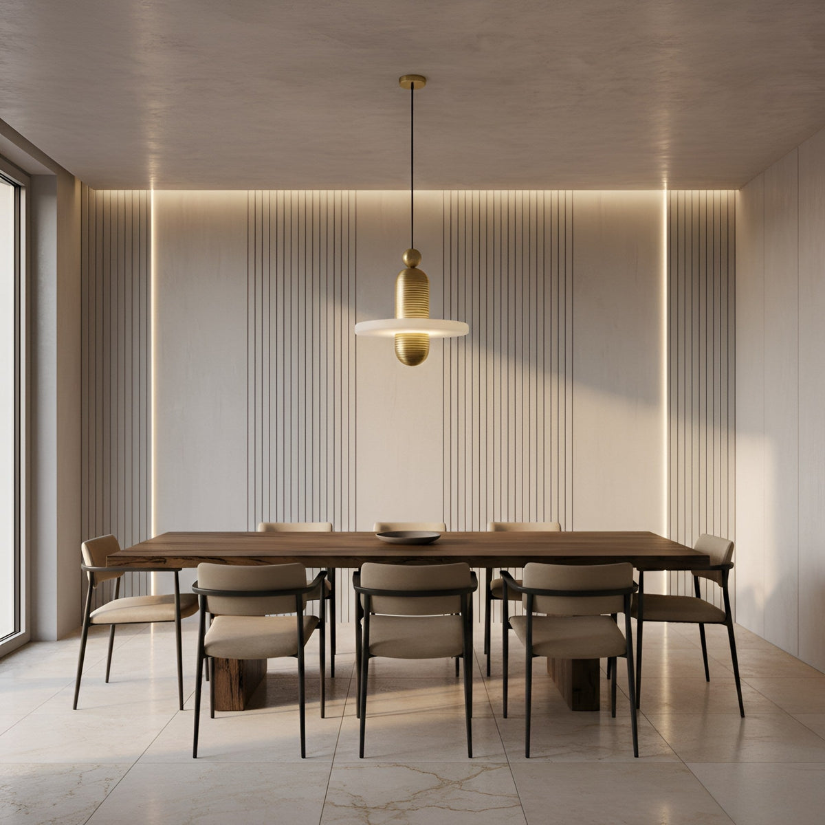 Nyxara LED Tiered Alabaster Pendant Light