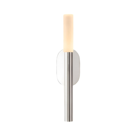 Aurelian LED Alabaster Column Wall Light - Satin Nickel
