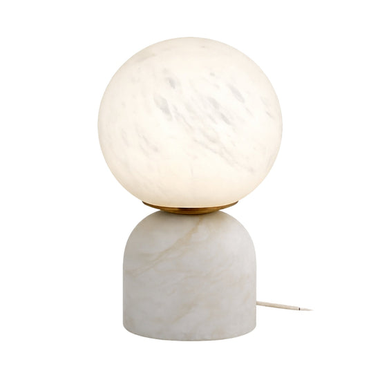 Solvyn LED Small Globe Alabaster Table Lamp - Soft White