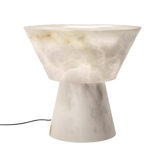 Calyrix LED Large Flared Alabaster Table Lamp - Soft White